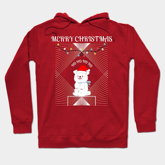 HO HO HO Merry Christmas Santa dog Hoodie by Mr.Dom store